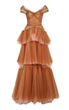 Vintage Elegant A-Line Tiered Prom Dress Long Sweetheart Evening Dress Chiffon Formal Dress HZ1024