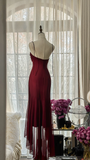Elegant Burgundy Strapless Gorgeous Beaded Chiffon Evening Dress Prom Dress HZ1024