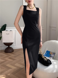 New Stylish Design Elegant Split Spaghetti Strap Dress HZ1024