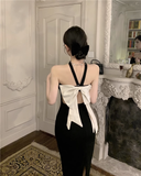 New Fashion Dress Back Bow Design Slim Halter Dress HZ1024