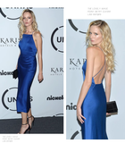 Vintage Navy Blue Spaghetti Strap Design A-line Party Dress HZ1024