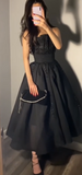 Charming Black Strapless Sleeveless Ball Gown Evening Dress HZ1024