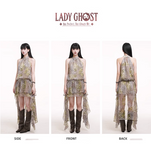 Simple Fashion Leopard Print Plaid Style Halter Dress HZ1024