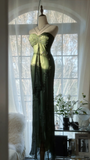 Elegant Dark Green Sparkling Beaded Sweetheart Romantic Evening Dress Prom Dresses HZ1024