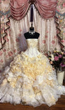 Gorgeous Strapless Ruffles Sweet 16 Quinceanera A-Line Evening Dress Ball Gown HZ1024