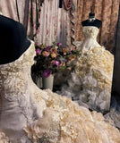 Gorgeous Strapless Ruffles Sweet 16 Quinceanera A-Line Evening Dress Ball Gown HZ1024