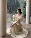 New Simple Ruffled Design White A-Line Floral Dress HZ1024