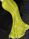 Sparkling Green Sequined Design Elegant Mermaid Prom Dress Evening Dress HZ1024