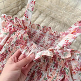 Retro Design Chic Spaghetti Strap Floral Dress HZ1024