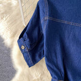 New Fashion Simple Belt Design Denim Dress HZ1024