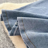 New Design Interesting Printed Literary Retro Denim Suspenders Loose Dress HZ1024