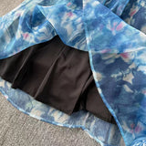 Elegant Spaghetti Strap High-waisted Organza Party Gala Ball Gown HZ1024