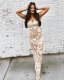 Simple 3D Floral Strapless Design A-line Tulle Women Dress HZ1024