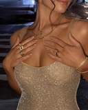 Elegant Silvery Sparkling Rhinestone Evening Gown Sheath Party Dress Long Formal Dress HZ1024