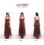 New Fashion Floral Pattern Design Spaghetti Strap Dress HZ1024