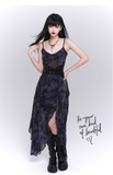 Fashion Design Sense Long Black Spaghetti Strap Dress HZ1024