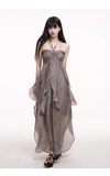 Simple Fashion Beach Party Chiffon Halter Dress HZ1024