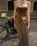 Fashion Strapless Patchwork Butterflies Design A-line Women Dress HZ1024