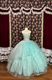 Retro Sweetheart Strapless Beading A-Line Tulle Quinceanera Dresses Evening Ball Gowns HZ1024