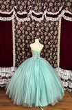 Retro Sweetheart Strapless Beading A-Line Tulle Quinceanera Dresses Evening Ball Gowns HZ1024