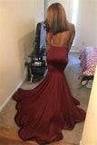 Vintage Burgundy Applique Mermaid Evening Gown Long-sleeved Backless Mermaid Prom Dresses HZ1024