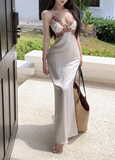 New Fashion Design V-neck Slim Spaghetti Strap Dress HZ1024