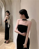 New Fashion Dress Back Bow Design Slim Halter Dress HZ1024