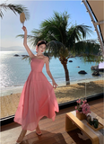 New Elegant Women Sexy Backless Beach Spaghetti Strap Dress HZ1024