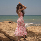 New Simple Fashion Floral Spaghetti Strap Dress HZ1024