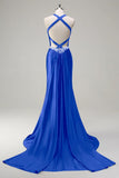 Vintage Satin Beaded Evening Gown Sheath Sweetheart Party Dress Long Formal Dress HZ1024