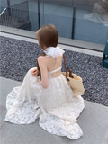 New Fashion Beige Design Beach Holiday A-line Halter Dress HZ1024