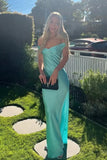 Enchanting Off-the-shoulder Satin Mermaid Floor-length Prom Dress Evening Dress HZ1024