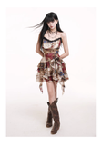 Women New Fashion Party Chiffon Spaghetti Strap Dress HZ1024
