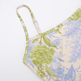 Elegant Floral Spaghetti Strap Mermaid Long Summer Dress Prom Dress Evening Dress HZ1024