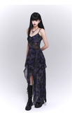 Fashion Design Sense Long Black Spaghetti Strap Dress HZ1024
