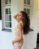 Simple Fashion Mermaid Floral Design A-line Women Dress HZ1024