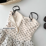 New Fashion Polka Dot Design A-line Sleeveless Spaghetti Strap Dress HZ1024