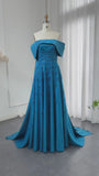 Gorgeous Sparkling Sequin Embroidery Off-the-shoulder A-Line Long Prom Dress Evening Dress HZ1024