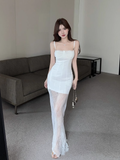 New Stylish Design Elegant Split Spaghetti Strap Dress HZ1024
