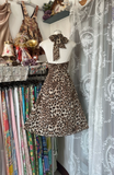 Vintage Leopard Print Halter Dress Design A-Line Homecoming Dress Party Dress HZ1024