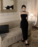 New Fashion Dress Back Bow Design Slim Halter Dress HZ1024