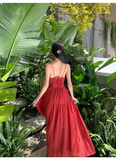 New Elegant Women Sexy Backless Beach Spaghetti Strap Dress HZ1024