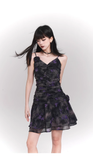 Simple Fashion Design Floral Pattern Women Spaghetti Strap Dress HZ1024