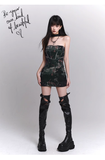 New Fashion Painting Pattern Design Sense Halter Dress HZ1024