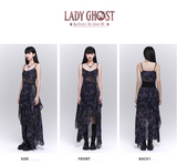 Fashion Design Sense Long Black Spaghetti Strap Dress HZ1024