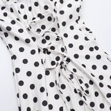 Cute Dot Pattern Sweetheart Spaghetti Strap Sheath Long Summer Dress Prom Dress Evening Dress HZ1024