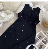 Elegant Black Beading Backless Design A-line Sleeveless Homecoming Dress HZ1024