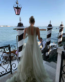 Gorgeous Sage Green 3D Flowers Strapless A-Line Floor-length Prom Dress Evening Dress HZ1024