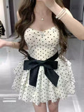 New Fashion Polka Dot Design A-line Sleeveless Spaghetti Strap Dress HZ1024