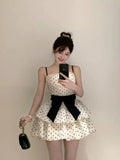 New Fashion Polka Dot Design A-line Sleeveless Spaghetti Strap Dress HZ1024